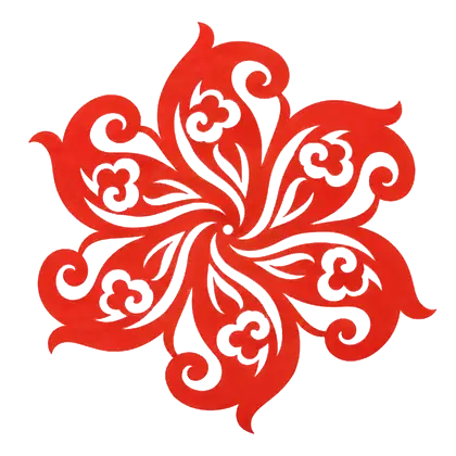 回旋花剪纸纹样