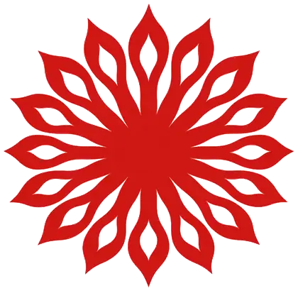 十六叶轮剪纸纹样